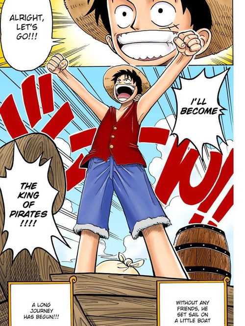 Луффи отправляется в море. One Piece. Глава 001.